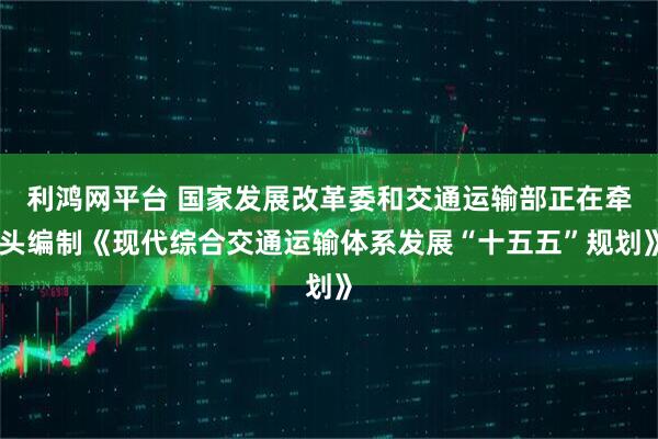 利鸿网平台 国家发展改革委和交通运输部正在牵头编制《现代综合交通运输体系发展“十五五”规划》