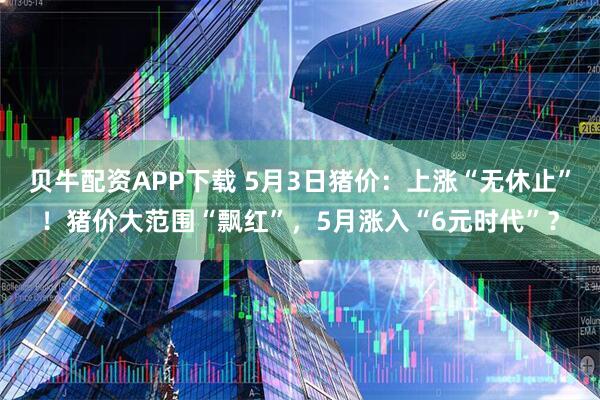贝牛配资APP下载 5月3日猪价：上涨“无休止”！猪价大范围“飘红”，5月涨入“6元时代”？